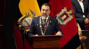 Pabel Muñoz presenta los principales ejes de su gestión como alcalde de Quito.