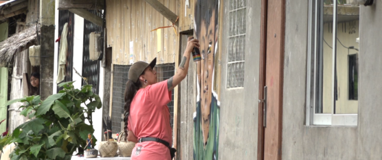 MARZO:  GESTORES CULTURALES Y ARTISTAS PLÁSTICOS PINTARON MURALES EN COMUNA CHACHI EN SANTO DOMINGO