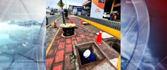 4 MIL METROS DE CABLE CONDUCTOR FUERON ROBADOS DEL SOTERRAMIENTO DE LA AV. QUITO