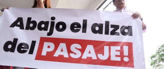 ORGANIZACIONES SOCIALES DE SANTO DOMINGO RECHAZAN LA NUEVA TARIFA DE PASAJE