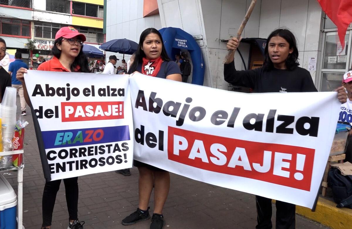 ORGANIZACIONES SOCIALES NO ESTÁN DE ACUERDO CON EL AUMENTO DE LA TARIFA DEL PASAJE URBANO