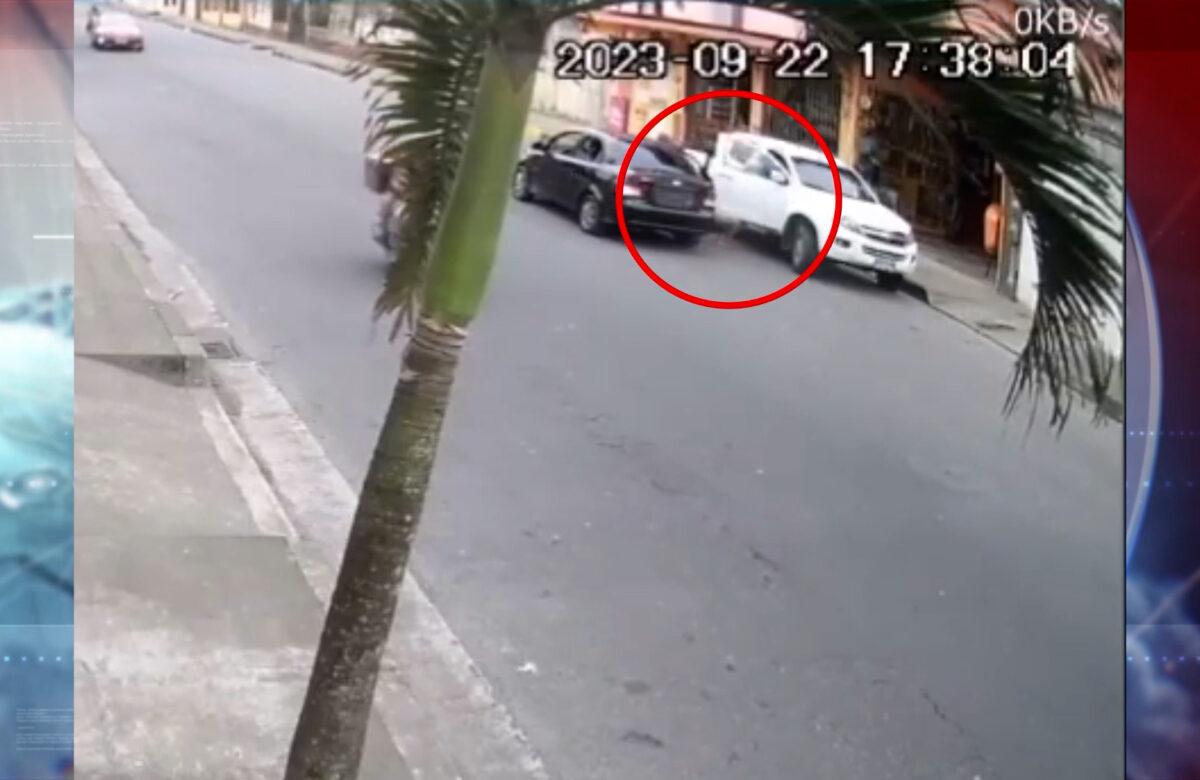 UN CARRO NEGRO SIN PLACAS Y CON VARIOS DELINCUENTES A BORDO  CAUSA ZOZOBRA EN SANTO DOMINGO