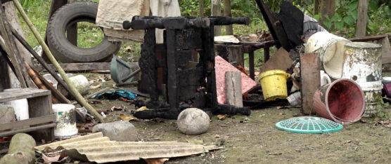 UN ADULTO MAYOR PERDIÓ TODAS SUS PERTENENCIAS EN UN INCENDIO EN SANTO DOMINGO