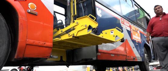 SOLO 38 BUSES EN SANTO DOMINGO CUENTAN CON ELEVADORES HIDRÁULICOS