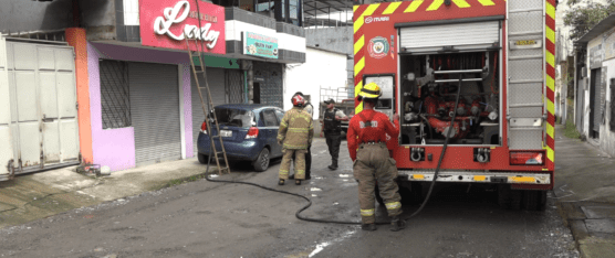 SE REGISTRÓ UN INCENDIO EN LA COOP. LIBRE ECUADOR
