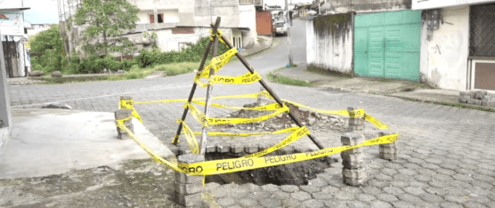 EN SANTO DOMINGO EXISTEN VARIOS SOCAVONES PROVOCADOS POR LAS LLUVIAS