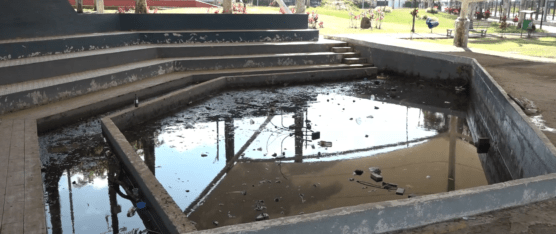 ANFITEATRO DEL PARQUE DE LA JUVENTUD LUCIÓ COMPLETAMENTE INUNDADO