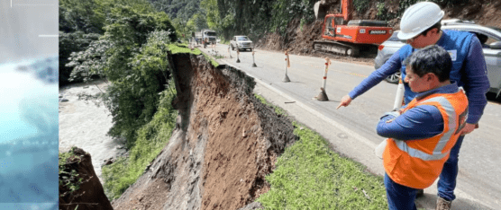 EN EL KM 68 DE LA VÍA ALÓAG- SANTO DOMINGO HAY PASO VEHICULAR CONTROLADO