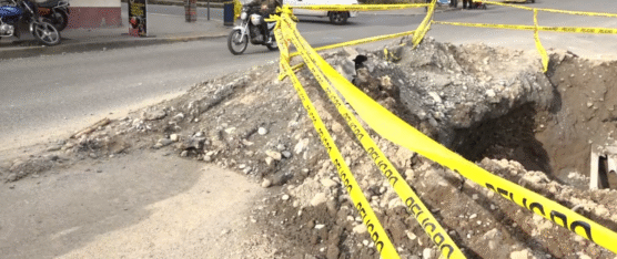 EL FUERTE INVIERNO HA GENERADO VARIOS SOCAVONES EN SANTO DOMINGO