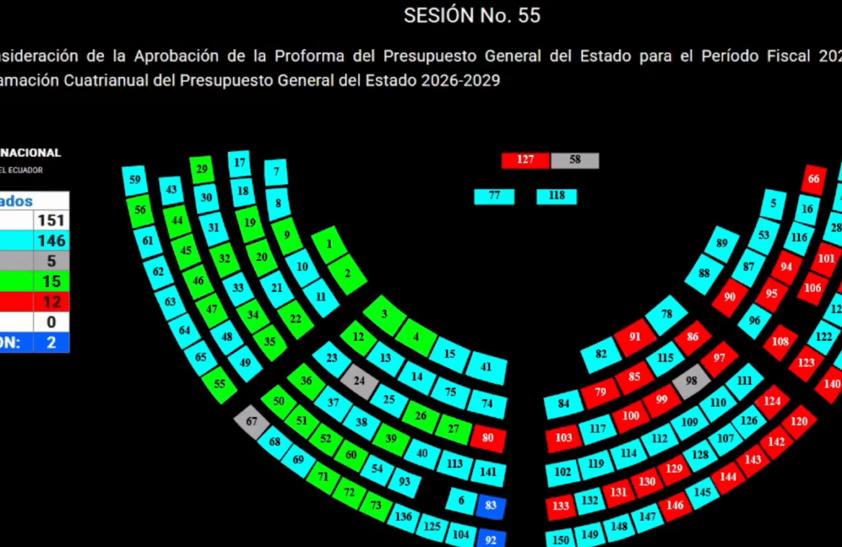 EL OFICIALISMO Y ALIADOS APROBARON LA PROFORMA PRESUPUESTARIA 2026