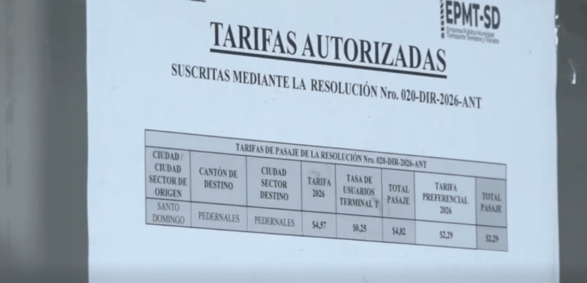 LA SEMANA INICIÓ CON NUEVOS PRECIOS EN LA TERMINAL TERRESTRE